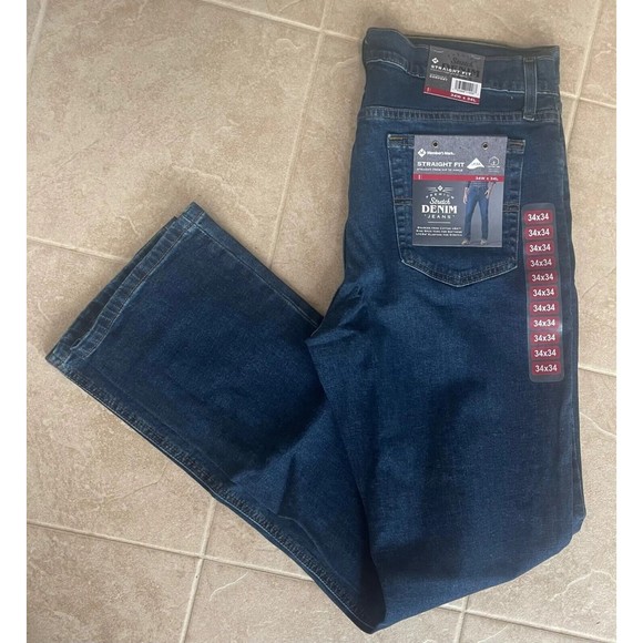 Member's Mark Men's Straight Fit Premium Stretch Denim Jeans, 5 Pocket (34 X 34) - Picture 2 of 2